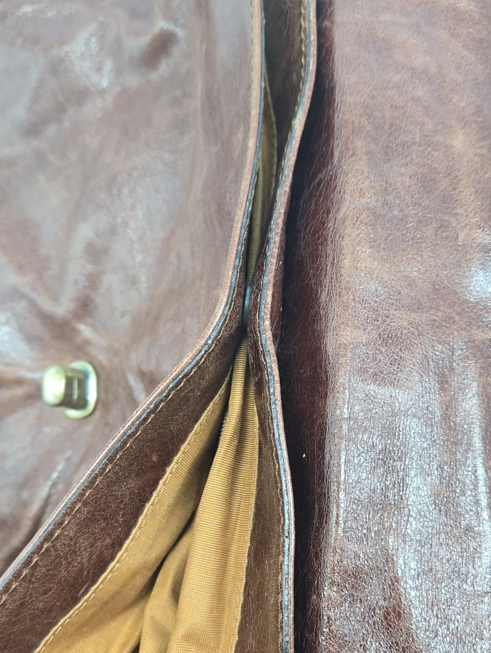 Maurizio Taiuti Brown Leather Satchel Made In Italy